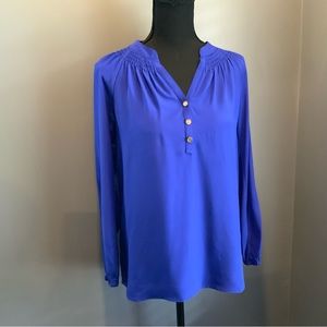 Lilly Pulitzer *New With Tags* Blue Silk Blouse Top